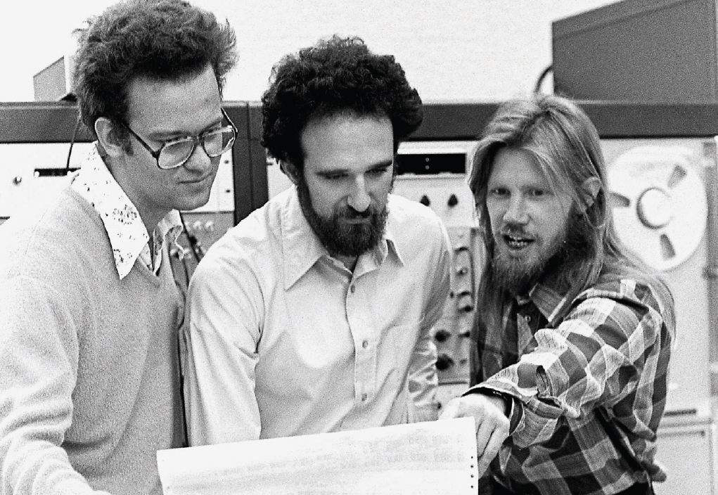 Diffie, Hellman, and Merkle examine some output from a line printer